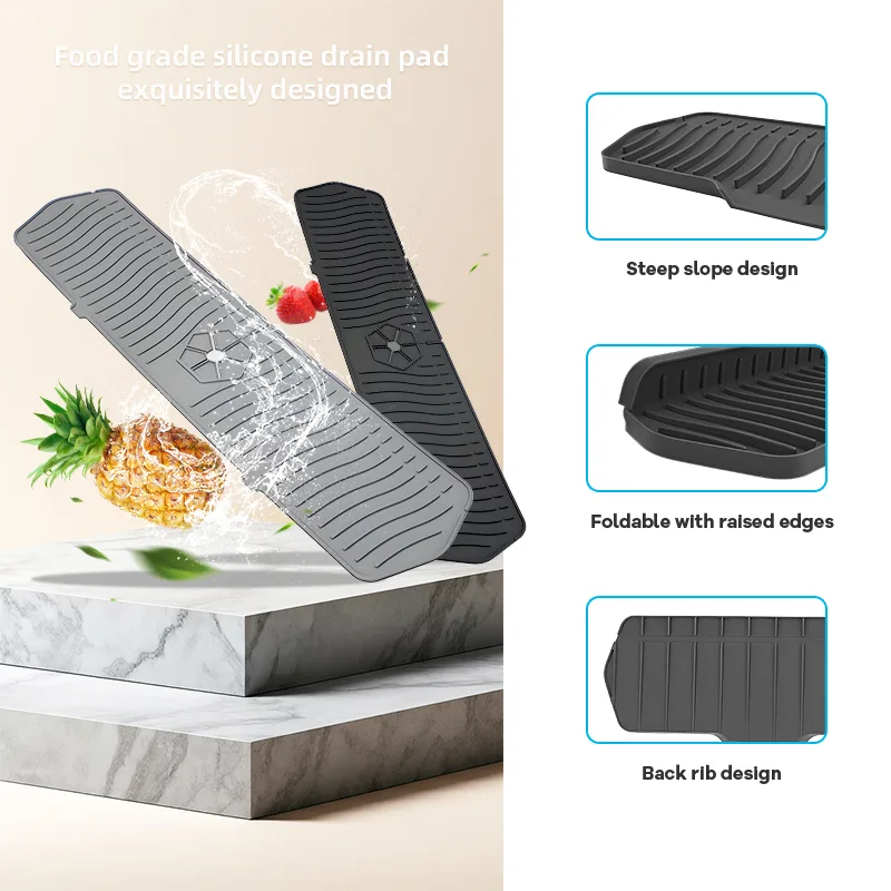 Long Faucet Draining Mat