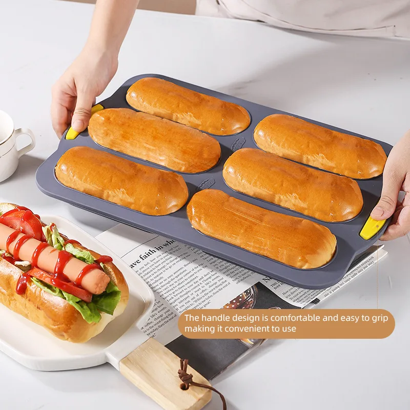 6-Cavity Hot Dog Bun Mold
