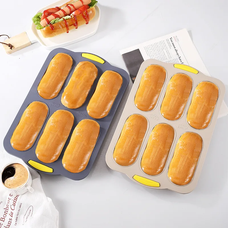 6-Cavity Hot Dog Bun Mold