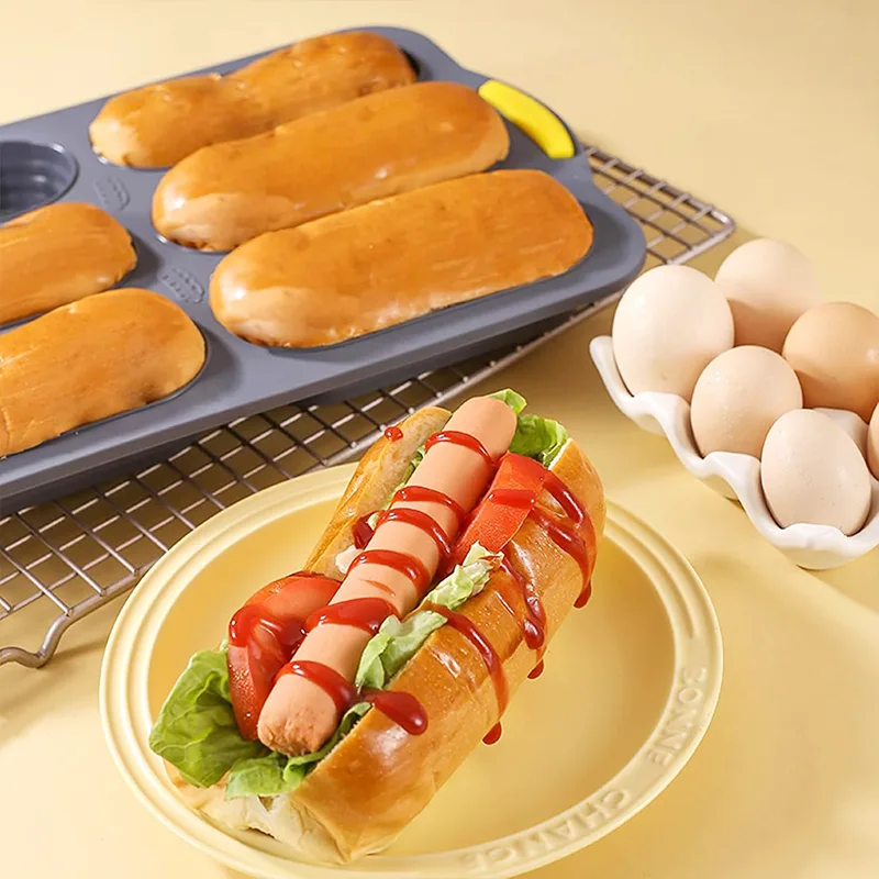 6-Cavity Hot Dog Bun Mold