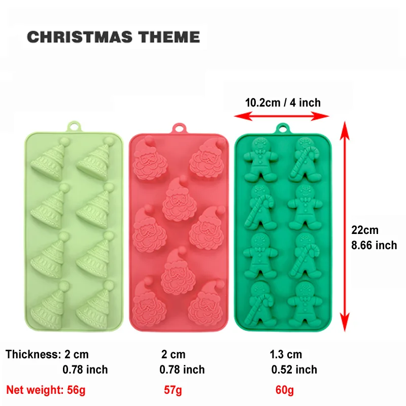8-Cavity Christmas Mold