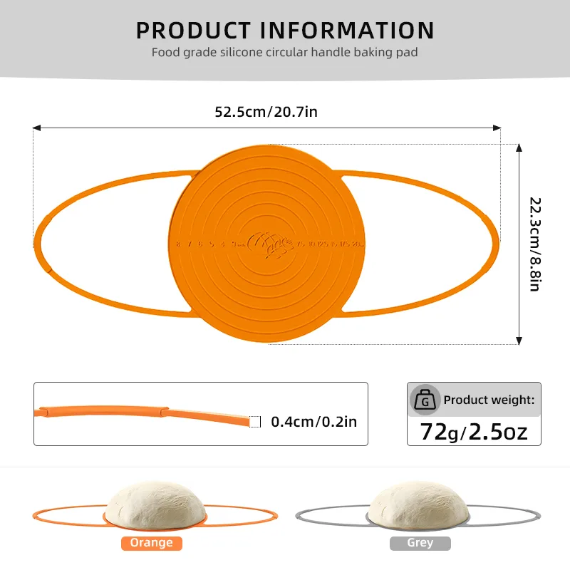 Round Baking Mat with Handles