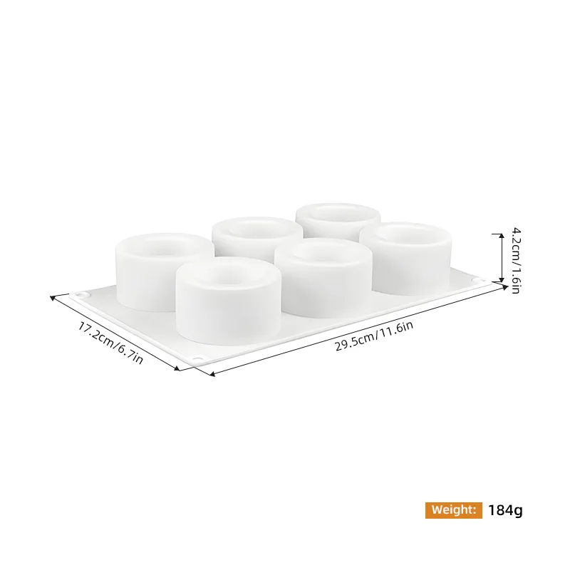 6-Cavity Cylinder Mousse Mold