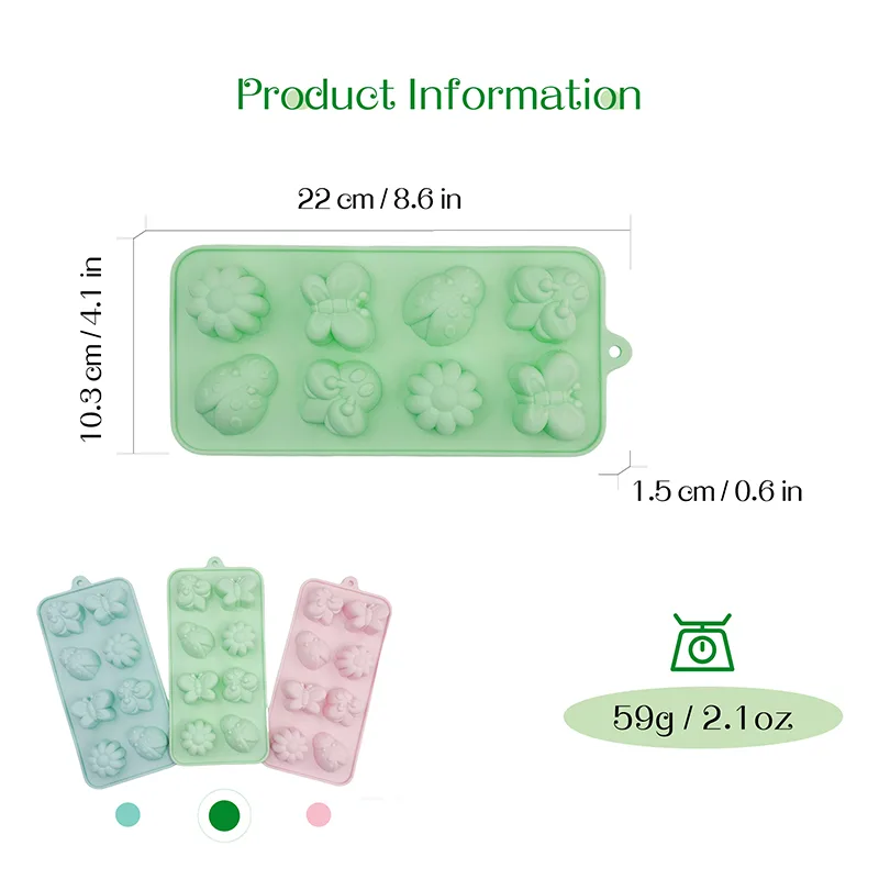 8-Cavity Spring Flower & Bug Mold