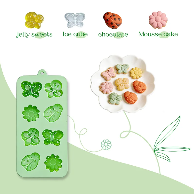 8-Cavity Spring Flower & Bug Mold